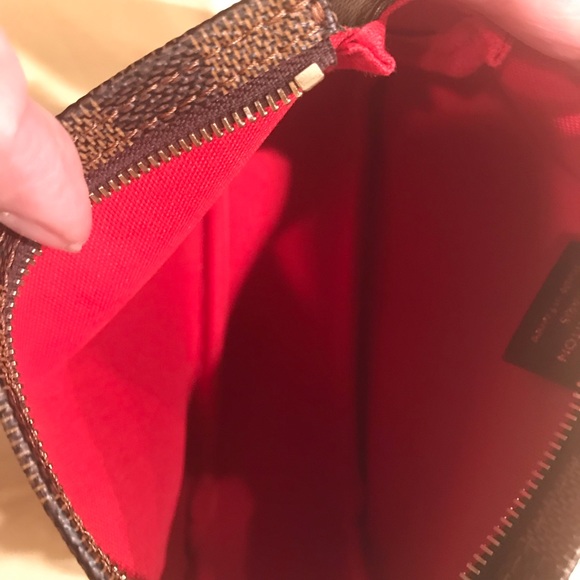 Auth. LV Damien Ebene mini canvas wristlet pouch-no box included - Picture 5 of 13